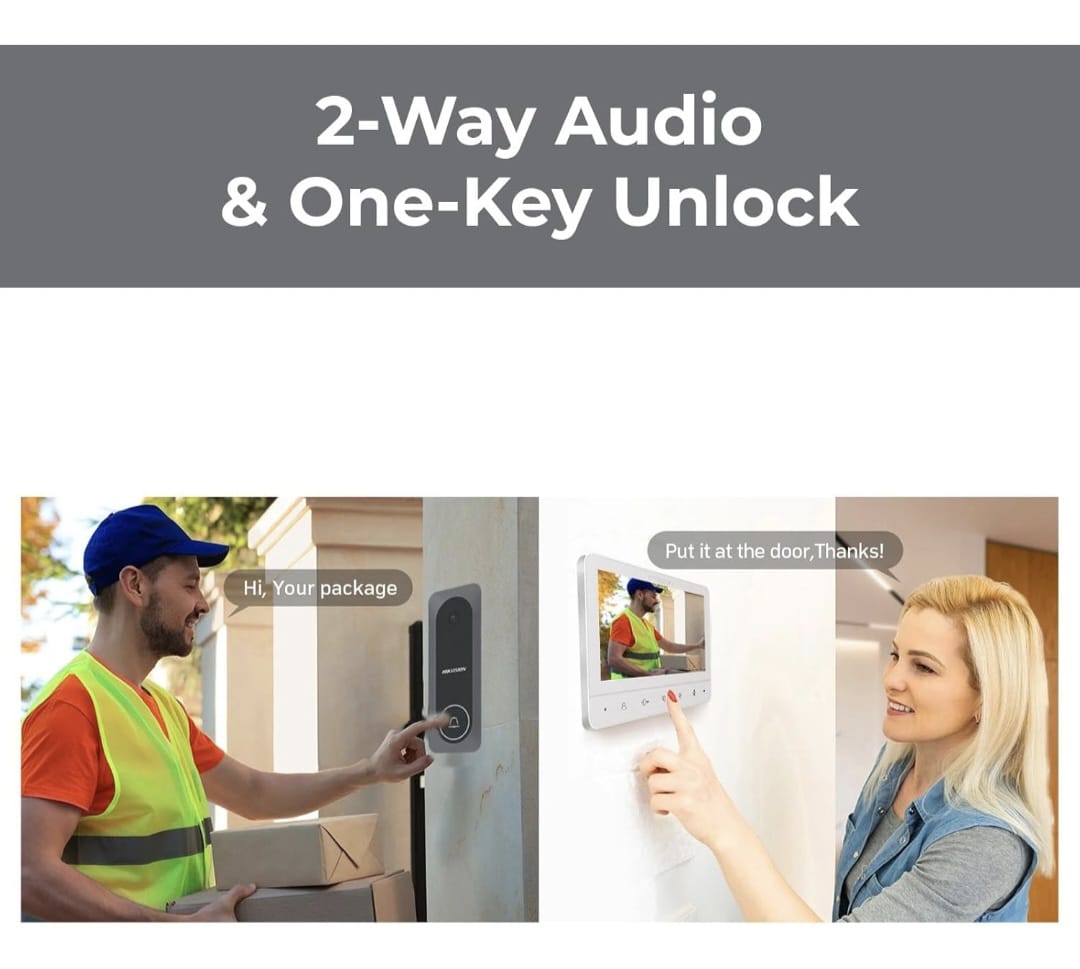 Two-way audio and one-key unlock video door phone